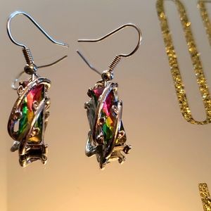 Rainbow dangle earings